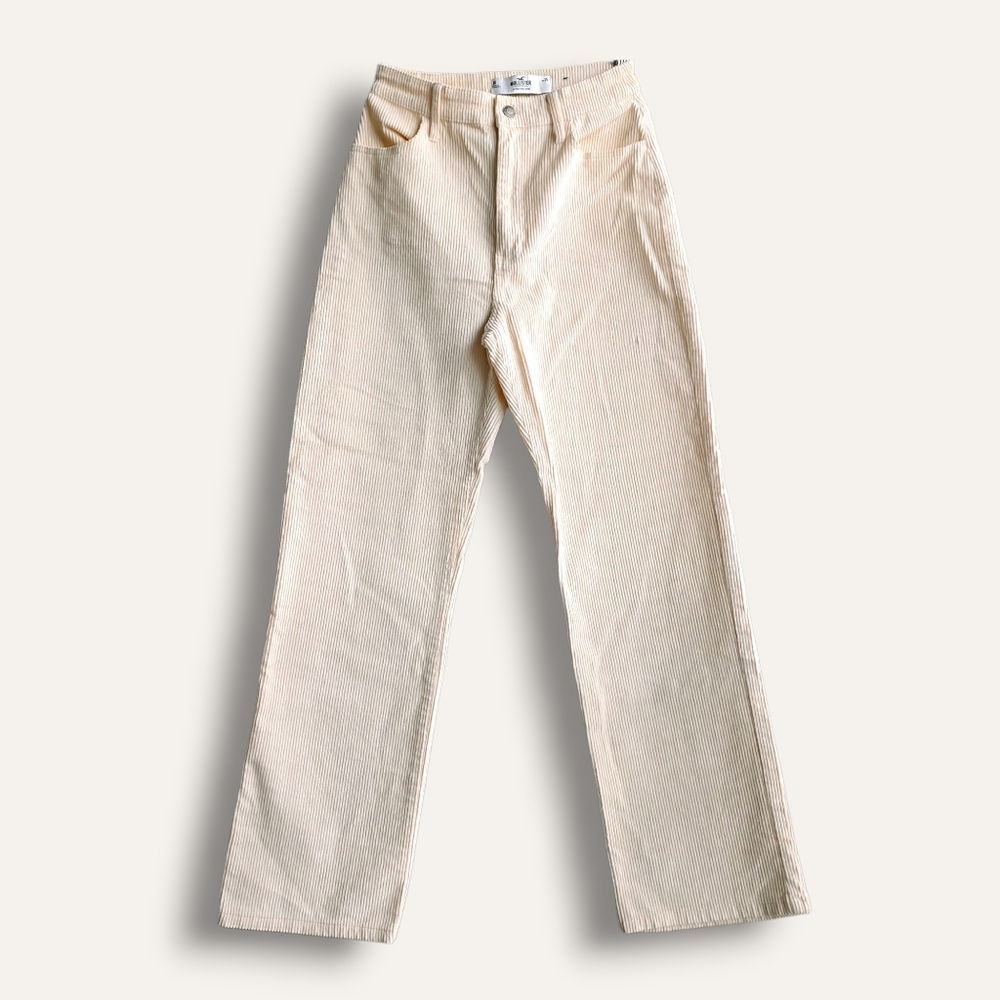 Hollister Classic Corduroy Trousers - Cream Multi (25)